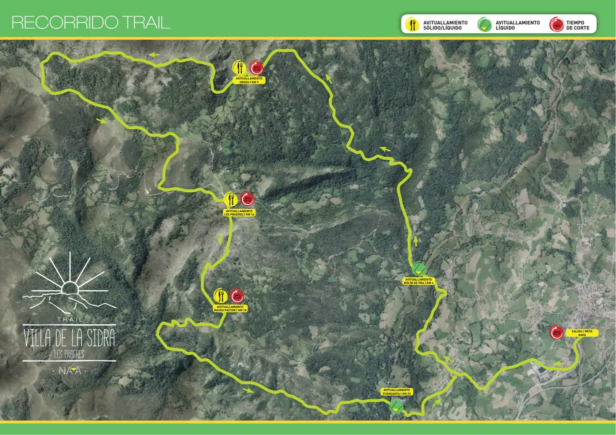 Recorrido del Trail en Asturias Villa de la Sidra 2024